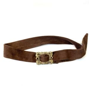 Brown suede belt